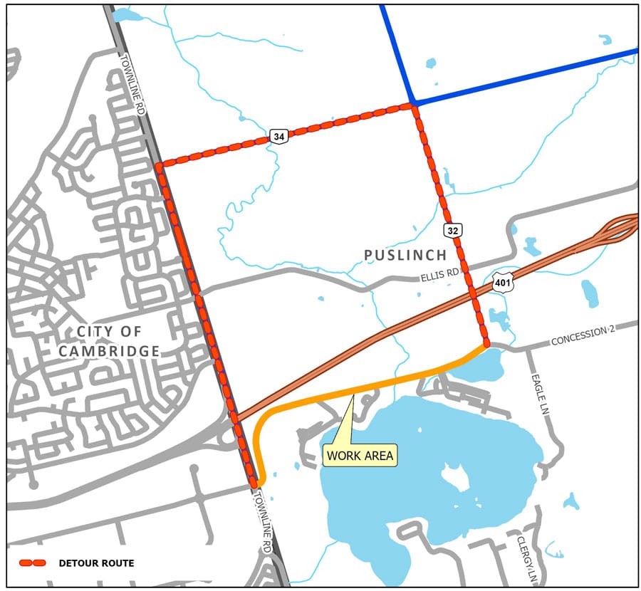 Full road closure begins in July for Lake Road project in Puslinch