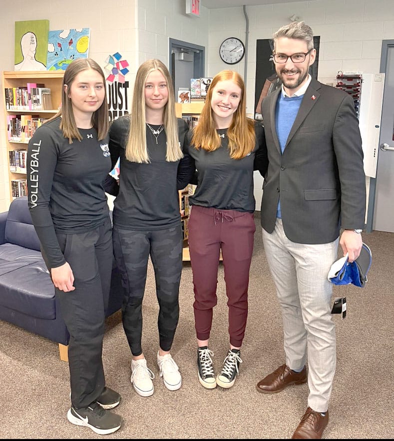Perth-Wellington MPP Matthew Rae visits Wellington Heights Secondary School