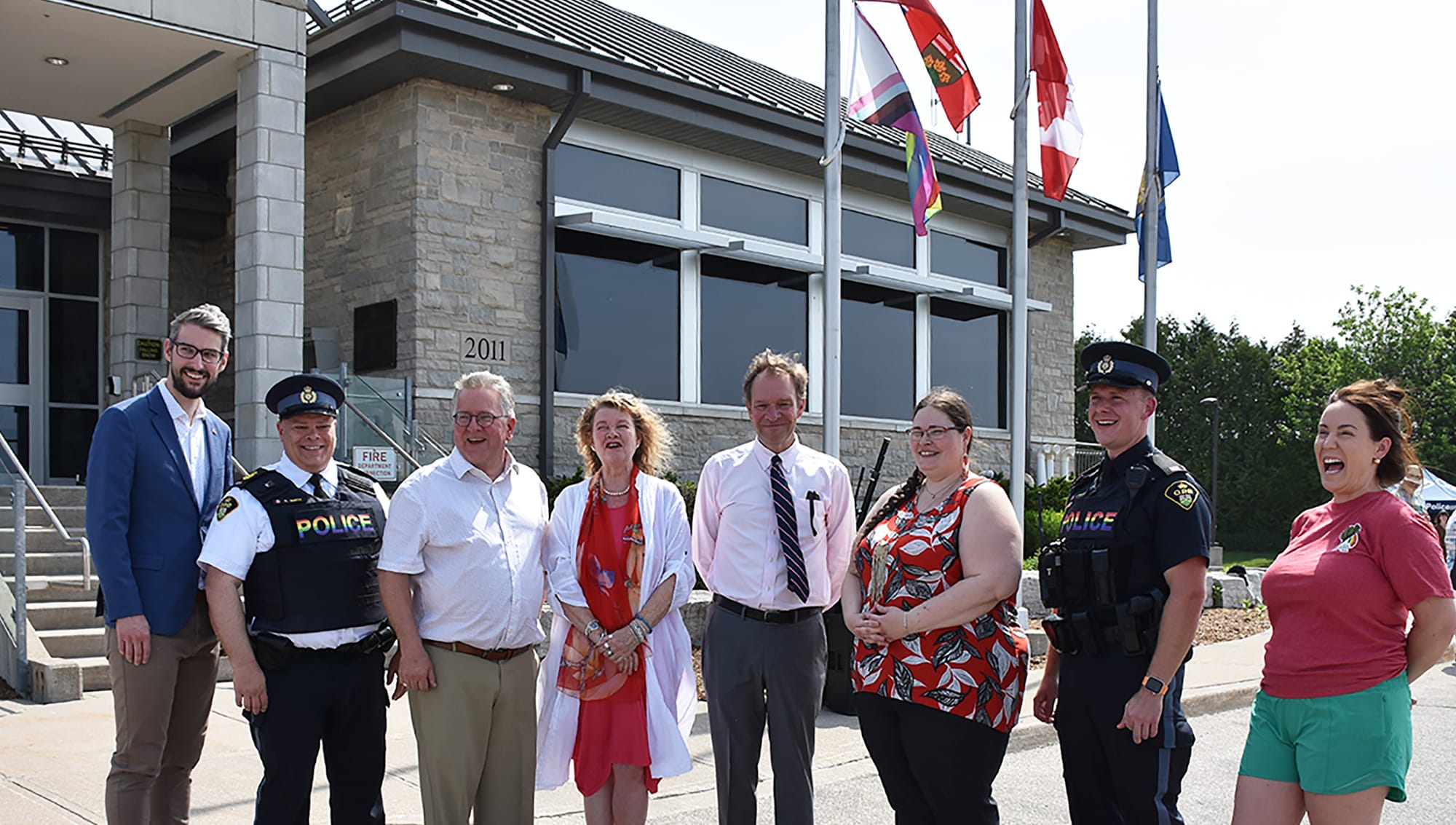 Wellington County OPP raises flag for Pride month