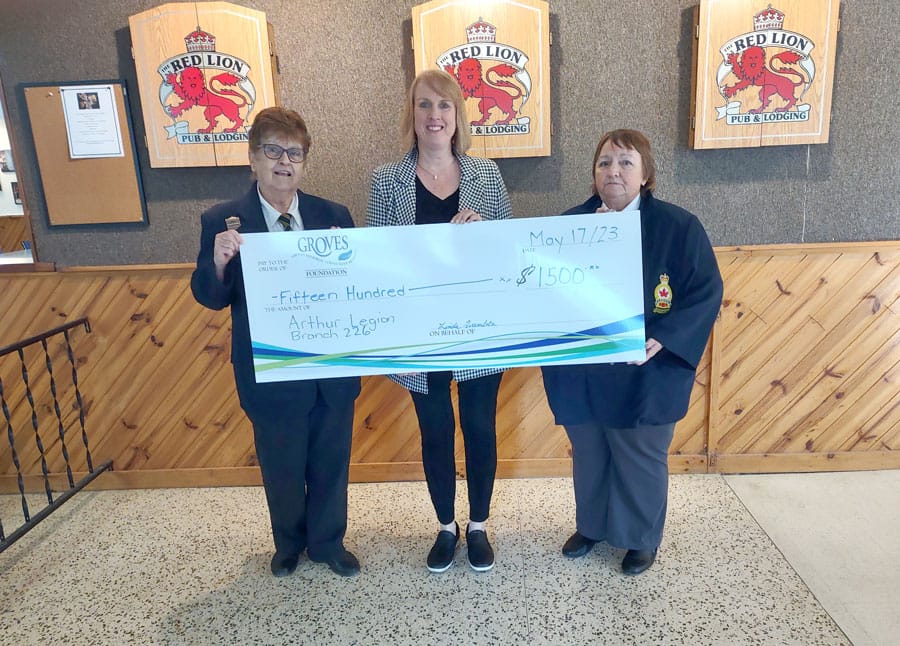 Arthur Legion donates to Groves Memorial Community Hospital