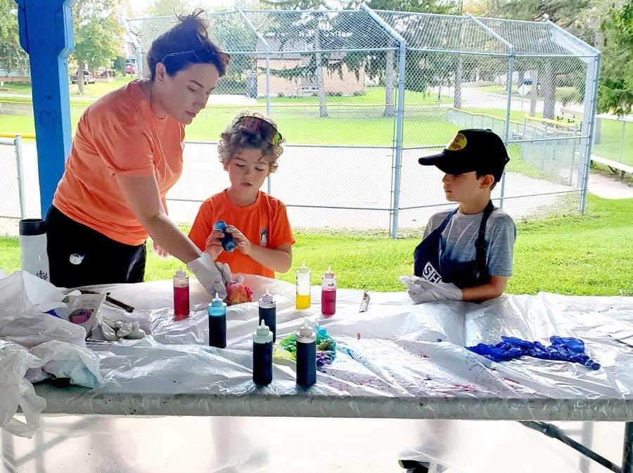 Tie Dye T-shirt party in Lawrence Park