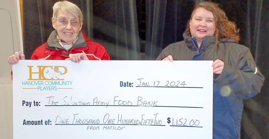 Hanover Community Players donate to Salvation Army Food Bank