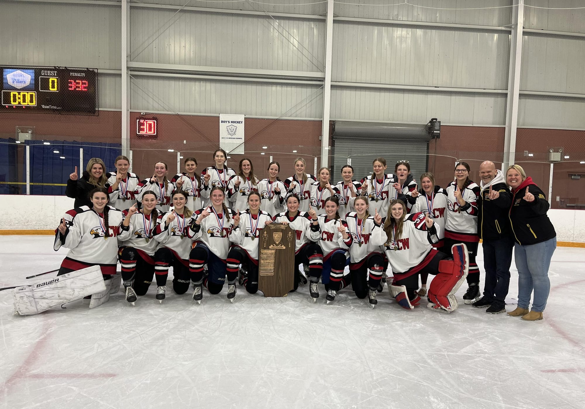 CWDHS Falcons District 10 girls’ hockey CWOSSA champions