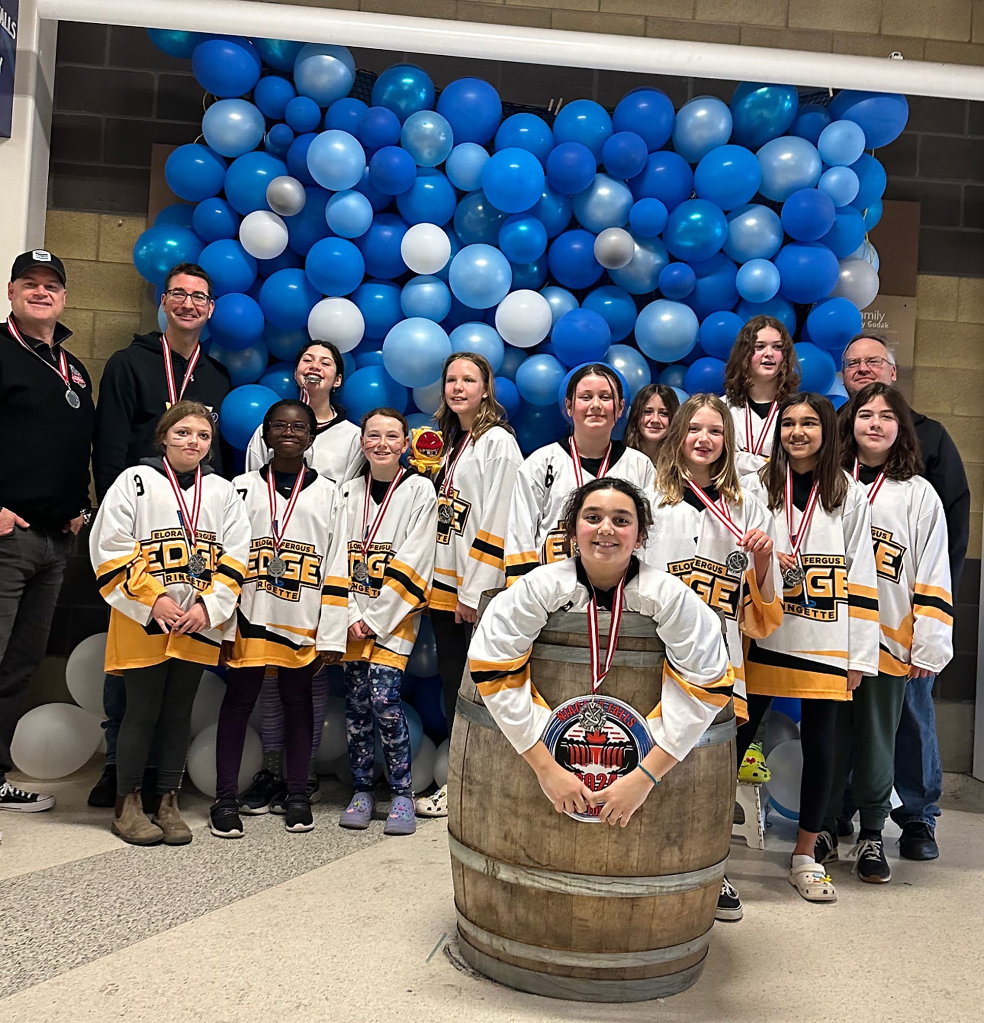 Silver medals for the U12 Elora Fergus Hons Edge Ringette team