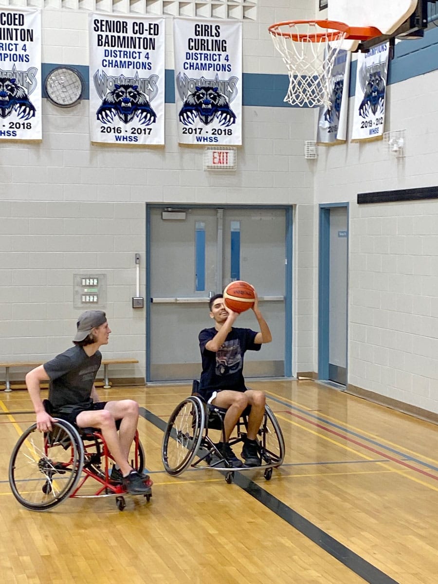 Wheelchair sports at Wellington Heights Secondary School