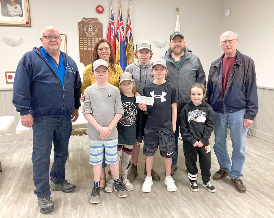 Catch the Ace committee donates to Mount Forest Minor Ball Association