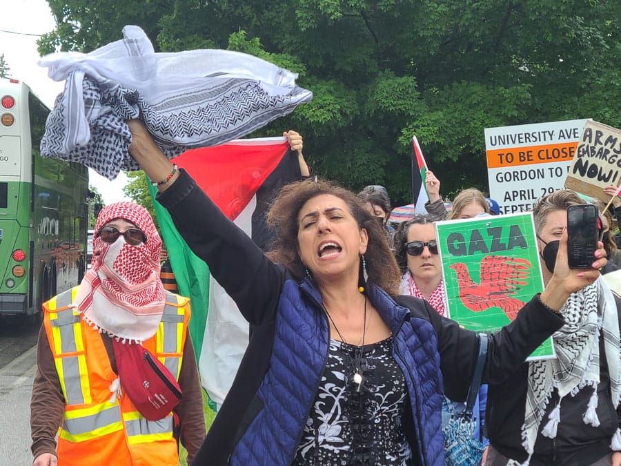 Pro-Palestine protestors call on MPs, U of G for arms embargo, divestment