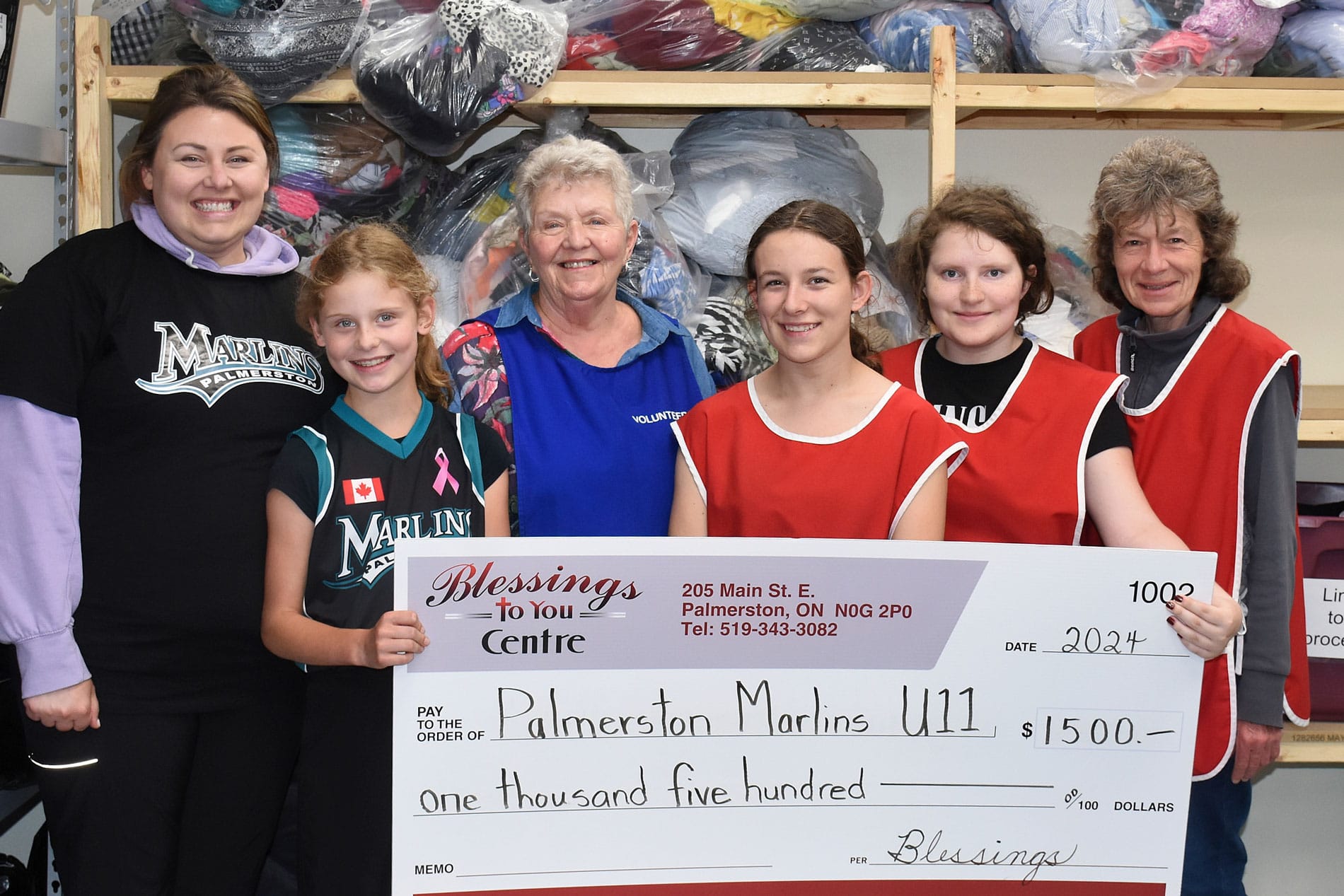 Donation to Palmerston Marlins U11 Teal Team