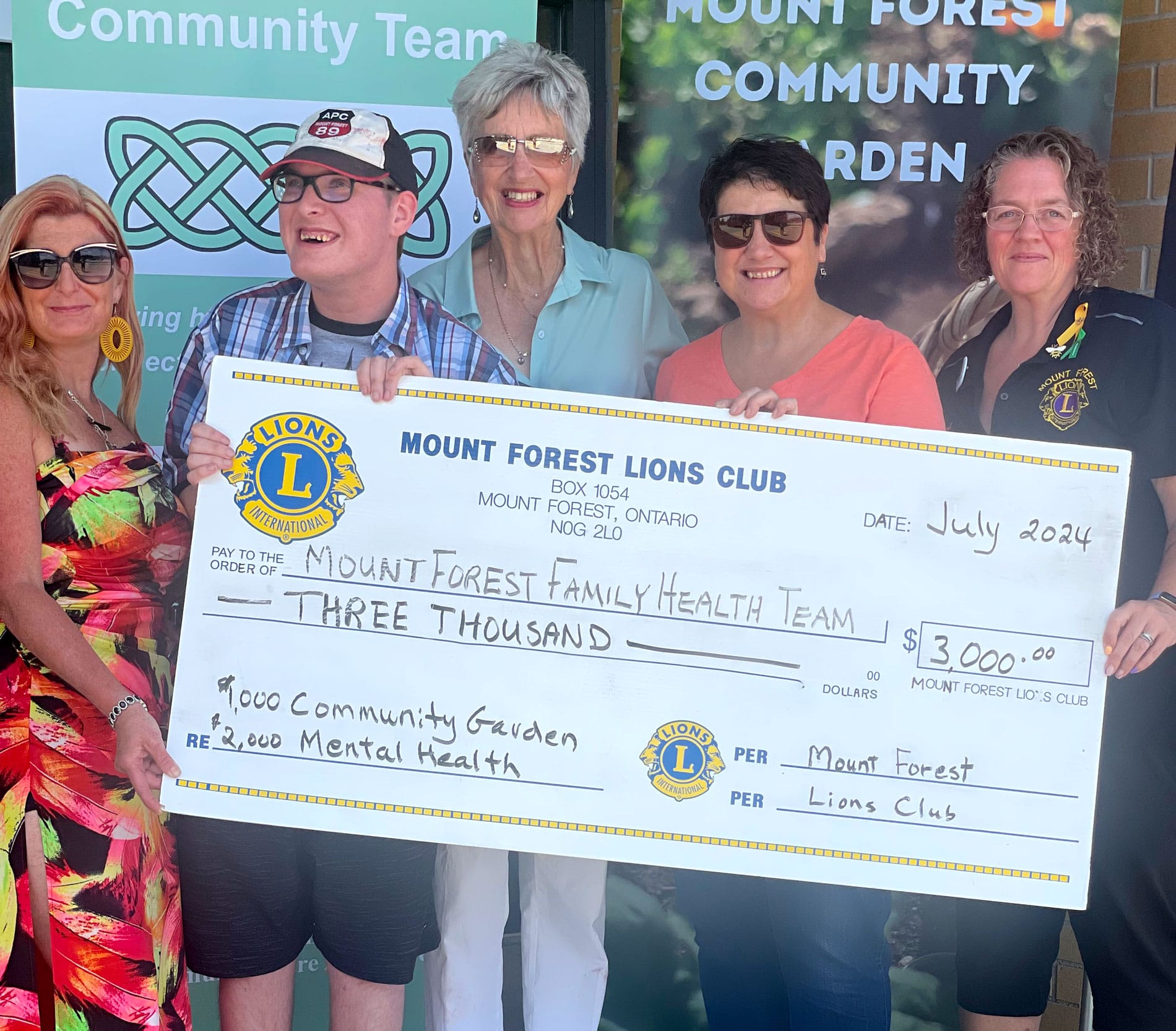 Mount Forest Lions supporting Family Health Team