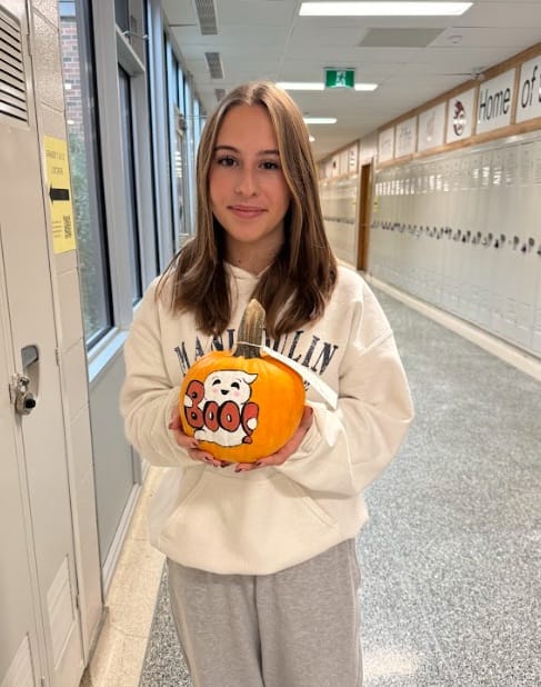 NDSS students gift painted pumpkins to local senior citizens