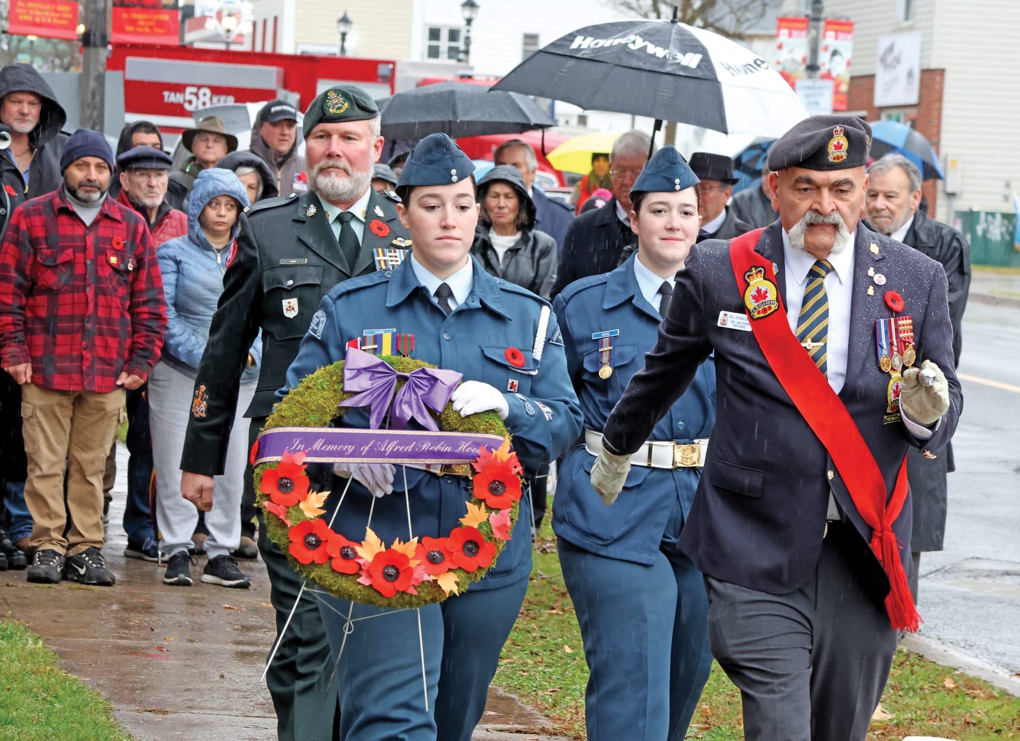 Erin pauses to remember on Nov. 10