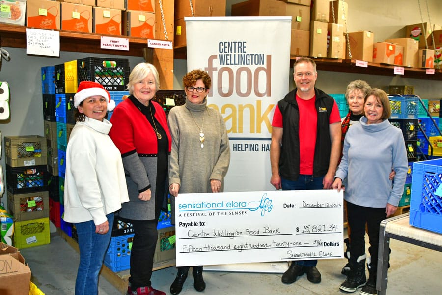 Sensational Elora makes large donation to Centre Wellington Food Bank