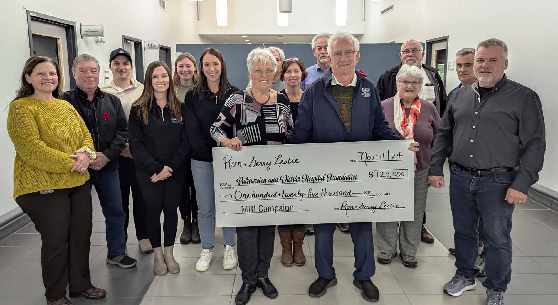 Harriston residents sizeable donation of $125,000 to MRI+ Campaign