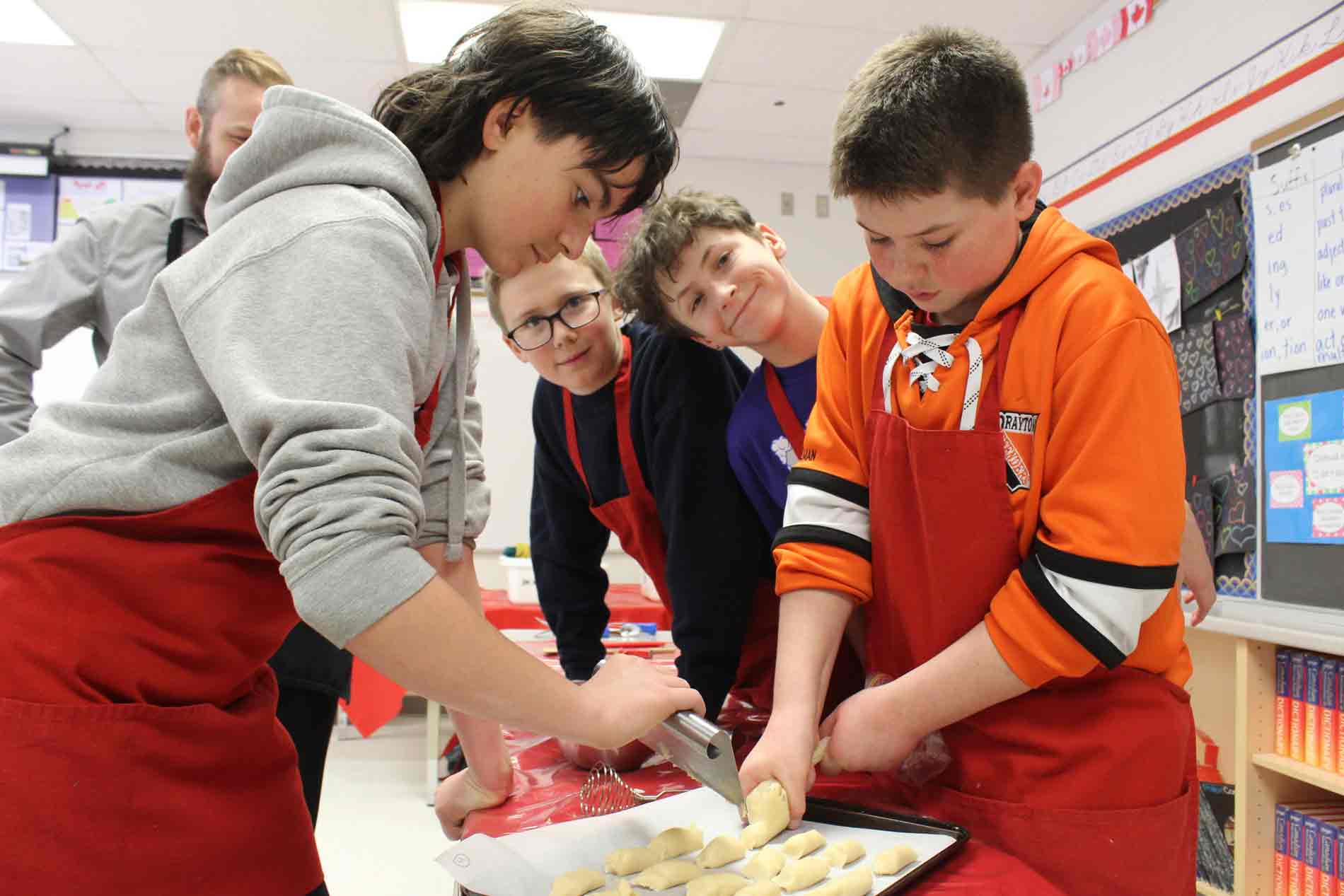 Arthur students practice French with chef Susanne Thériault-Golds