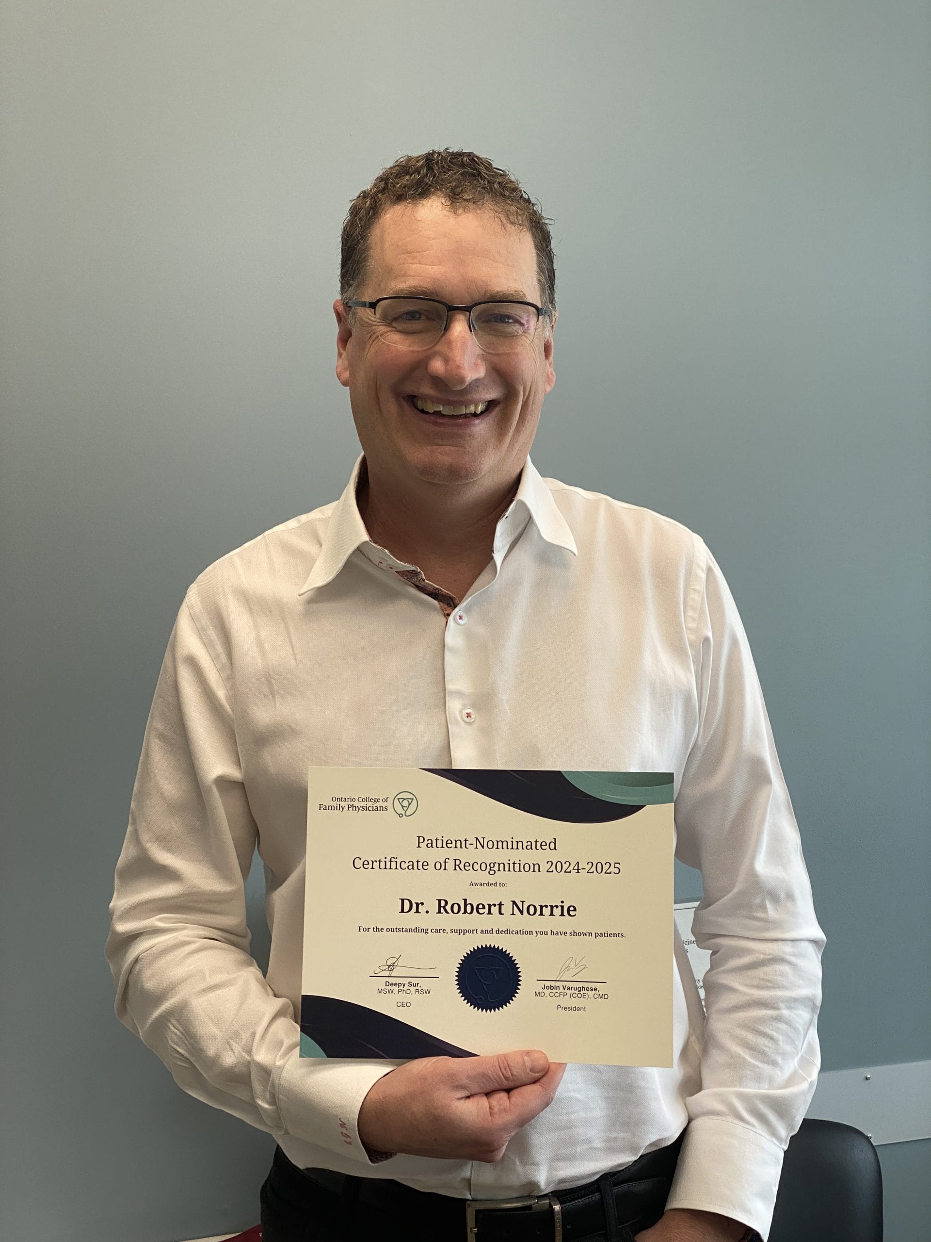 Family physician recognized for ‘outstanding’ care