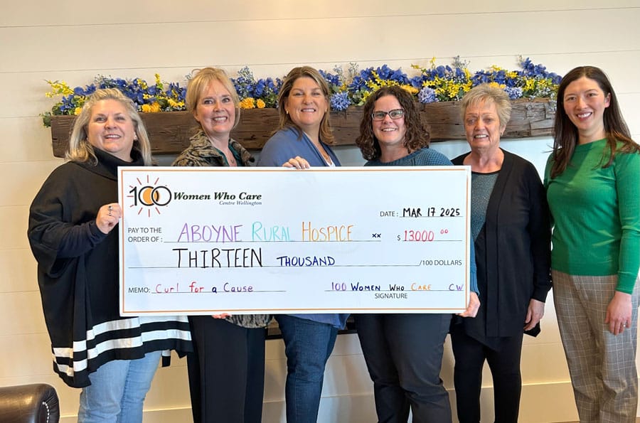 100 Women Who Care Centre Wellington donate to Curl for a Cause