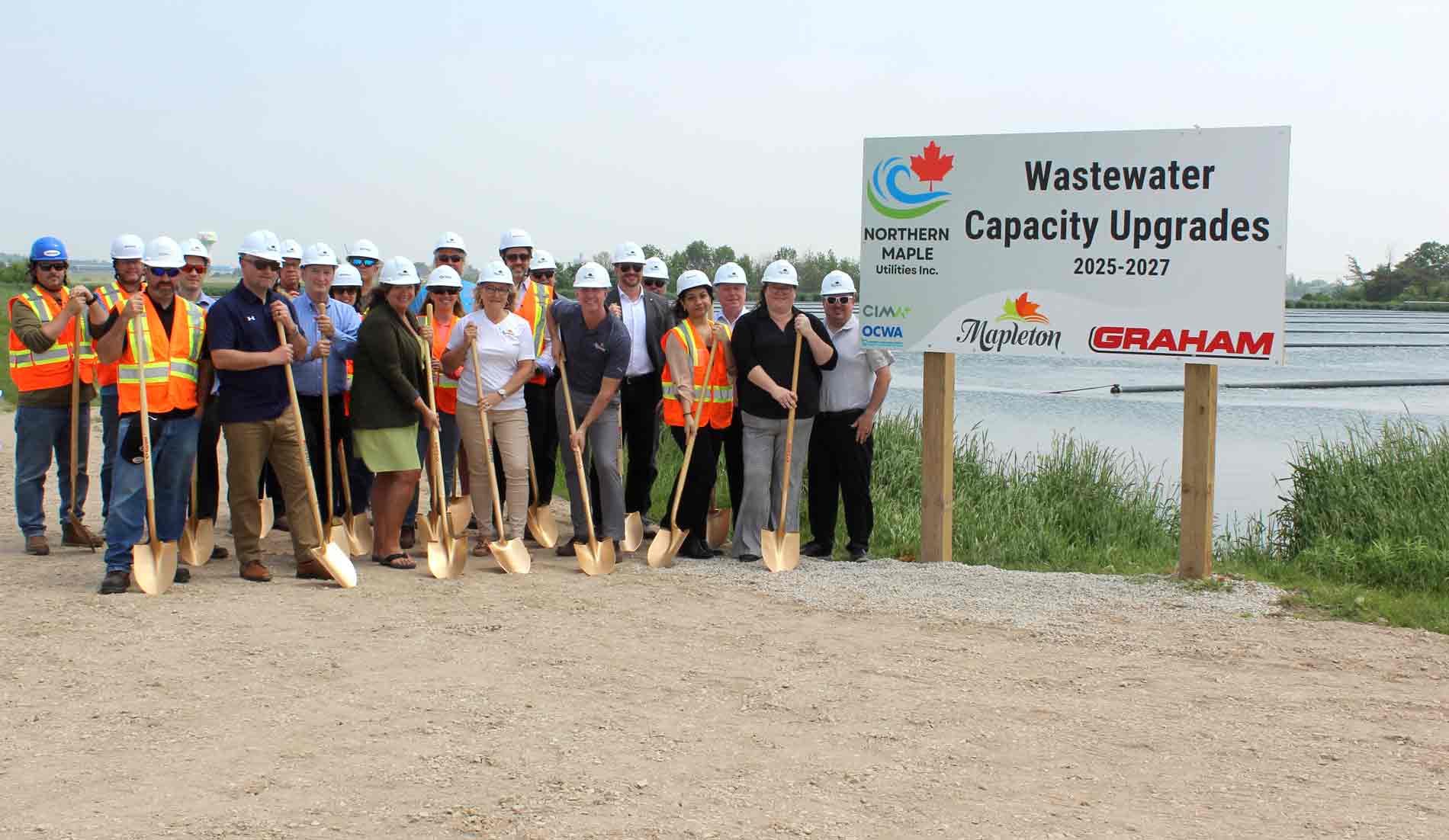 Breaking ground for Drayton Wastewater Treatment Plant lagoons