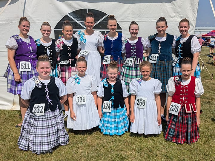 Blue Bonnet Lassies compete at the Fergus Scottish Festival