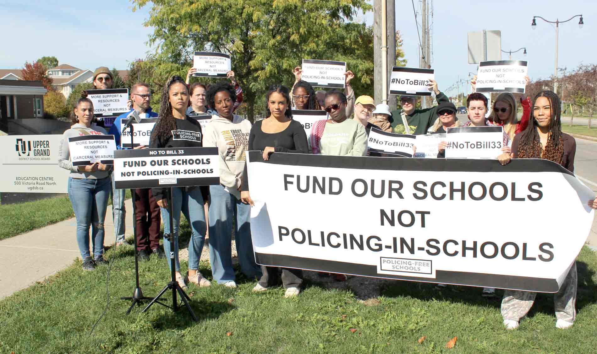 Advocates push back against Bill 33, policing in schools