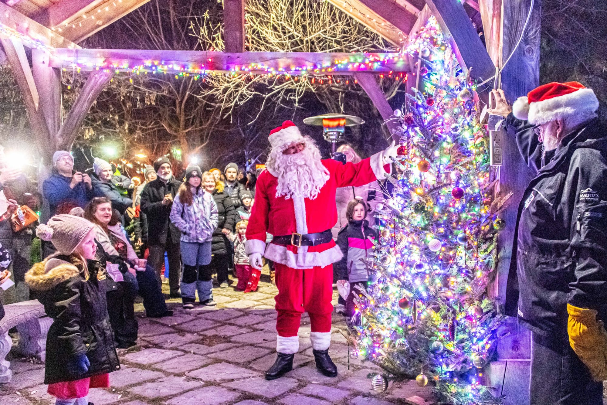 Santa does honours at annual tree lighting in Hillsburgh
