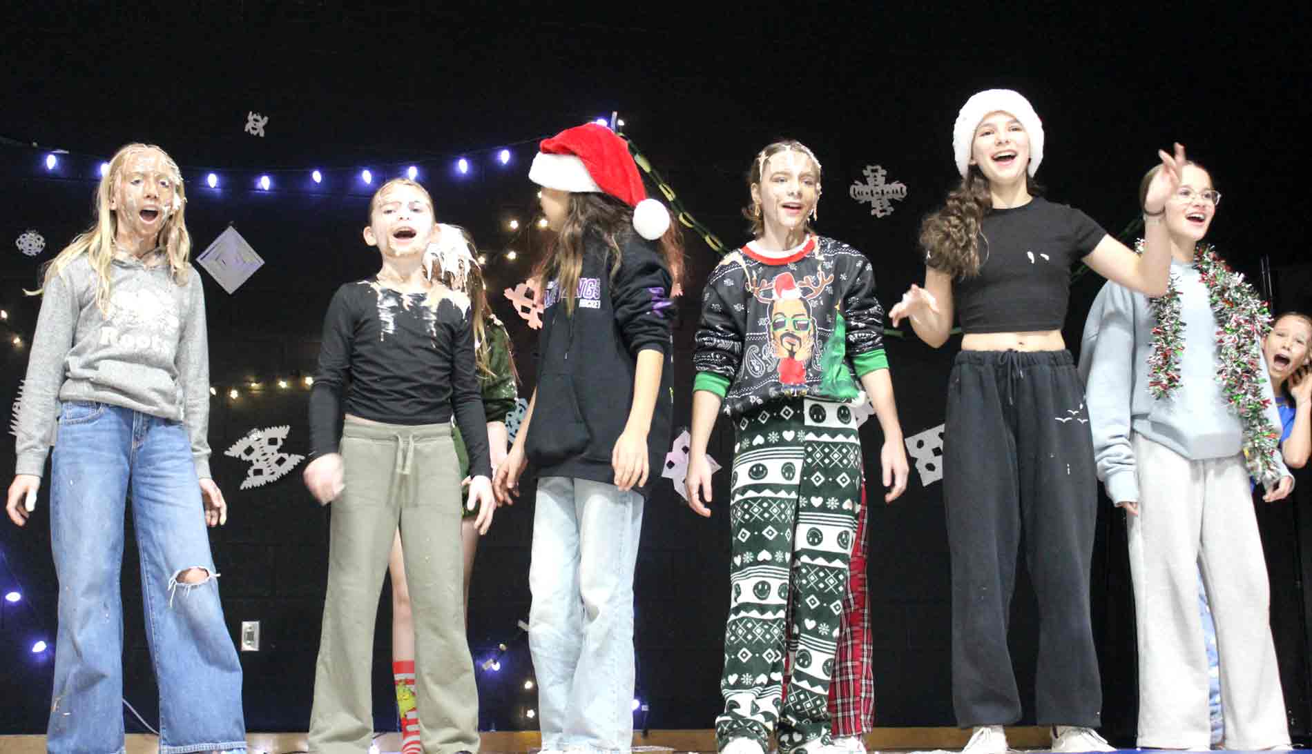 JD Hogarth students celebrate collecting 6,500 items for food bank