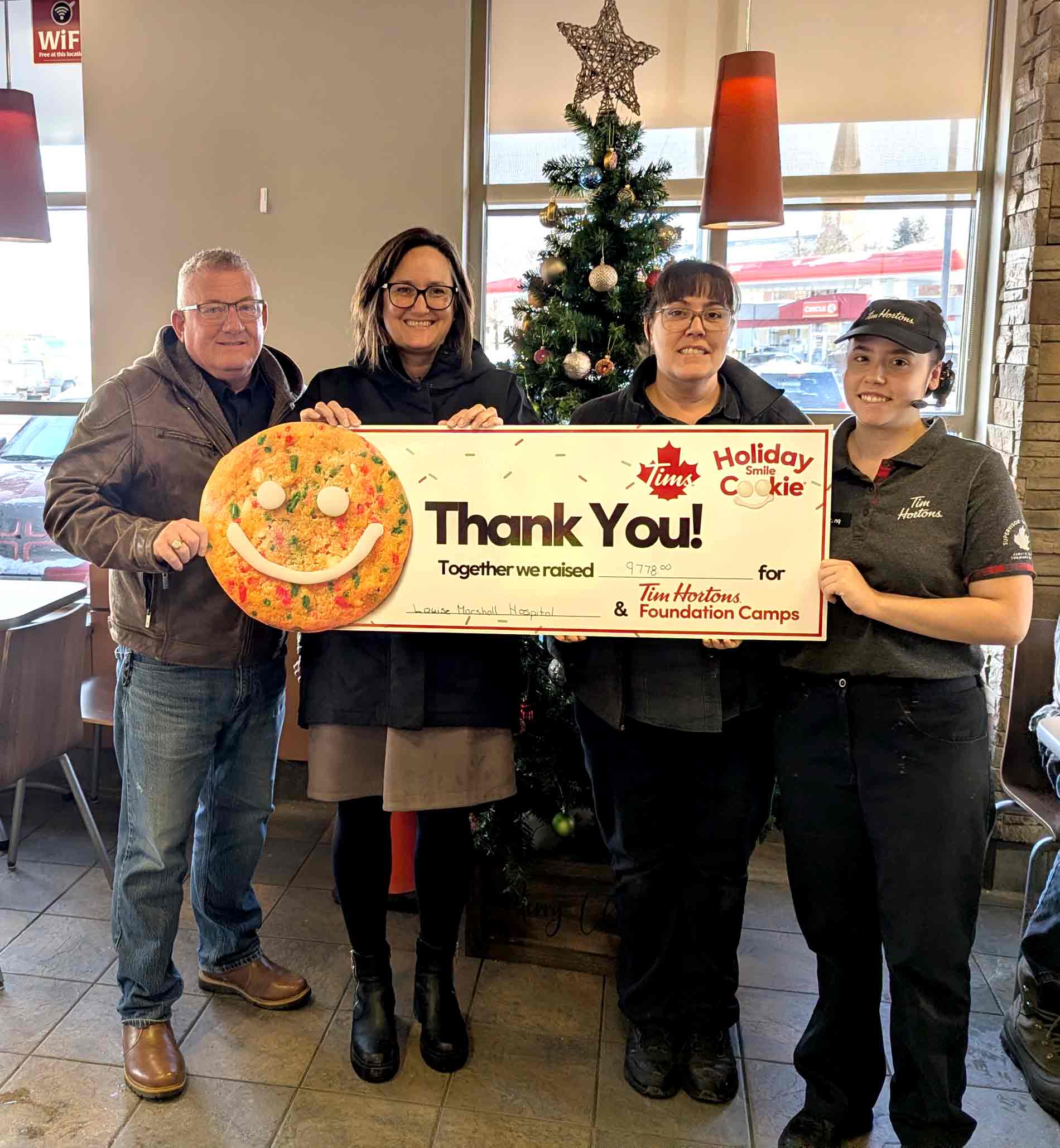 Tim Hortons Holiday Smile Cookies support Mount Forest hospital foundation