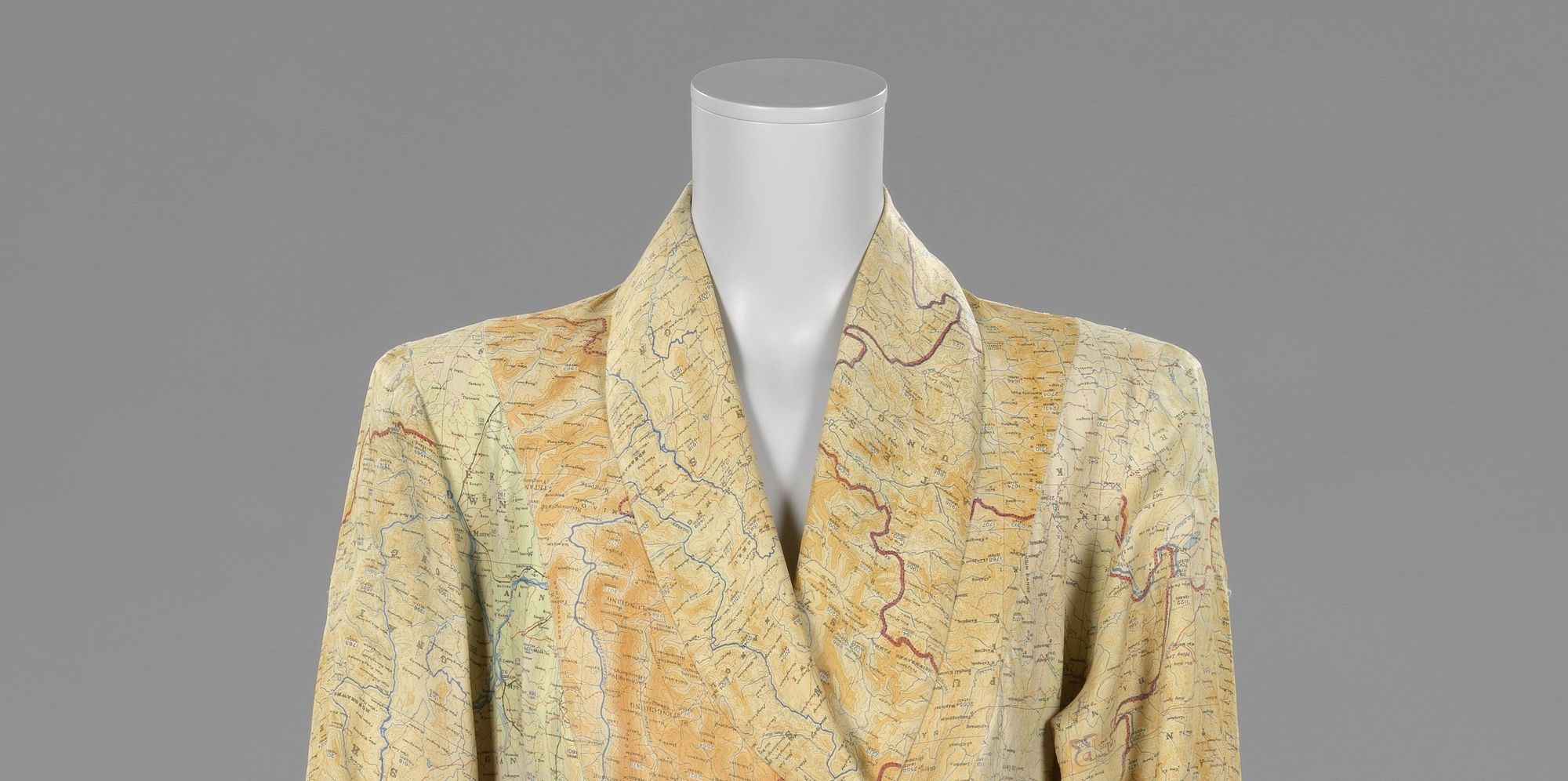 A dress made of silk maps.