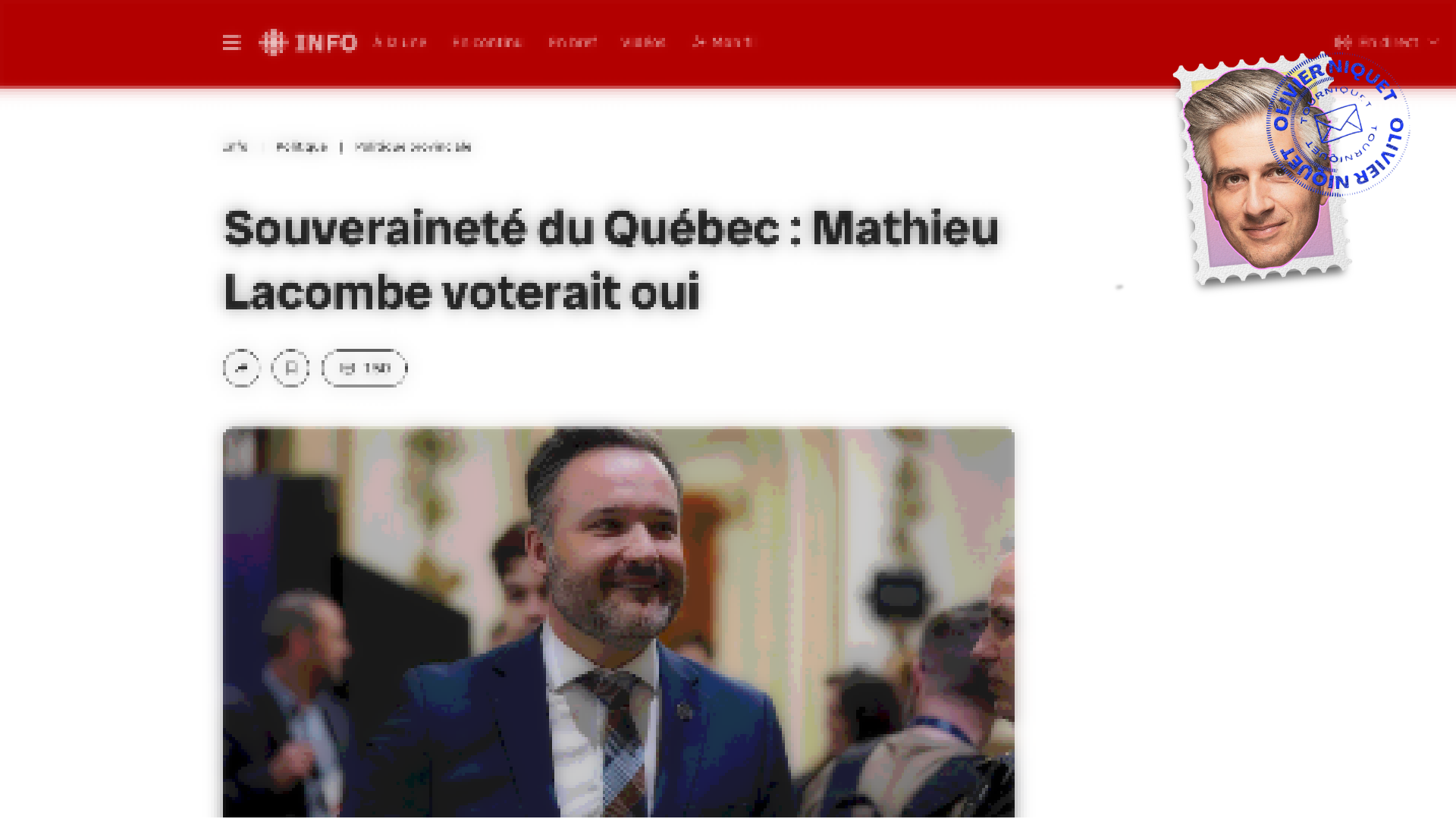 Mathieu Lacombe voterait oui au référendum
