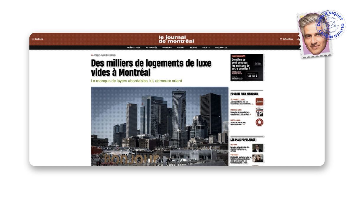 Des milliers de logements de luxe vides à Montréal