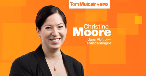 Christine Moore, dont le bébé n'aime pas Stephen Harper Image principale