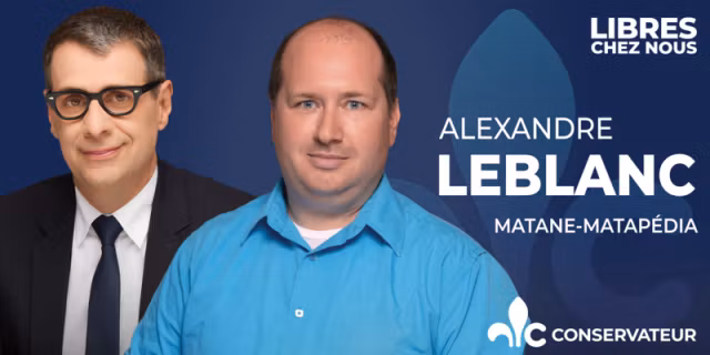 Alexandre Leblanc, candidat du PCQ qui a de bons yeux Image principale