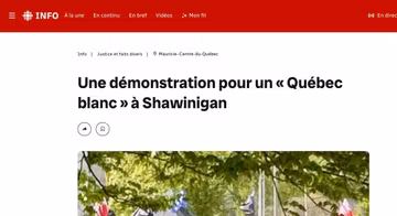 Des suprémacistes manifestent à Shawinigan? Image principale