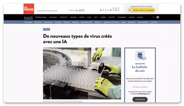 L'IA crée des virus: ça va bien aller Image principale