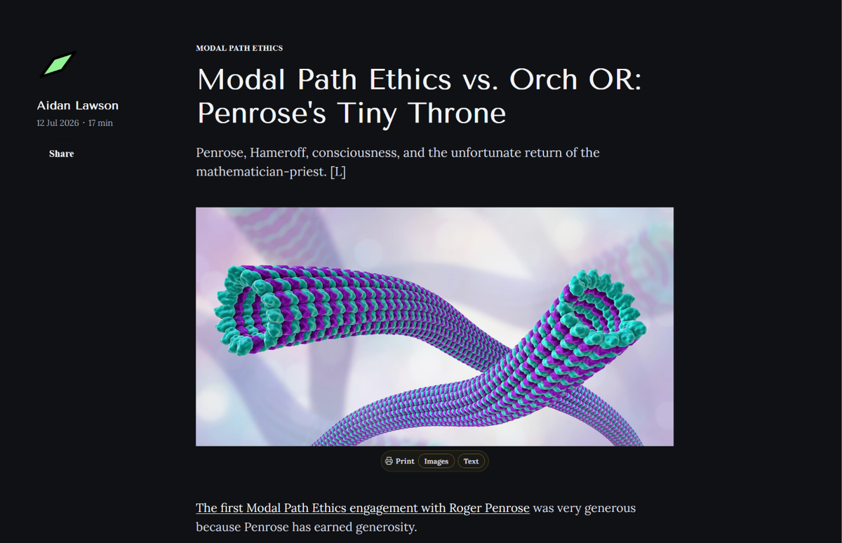 Modal Path Ethics Apologizes to Roger Penrose