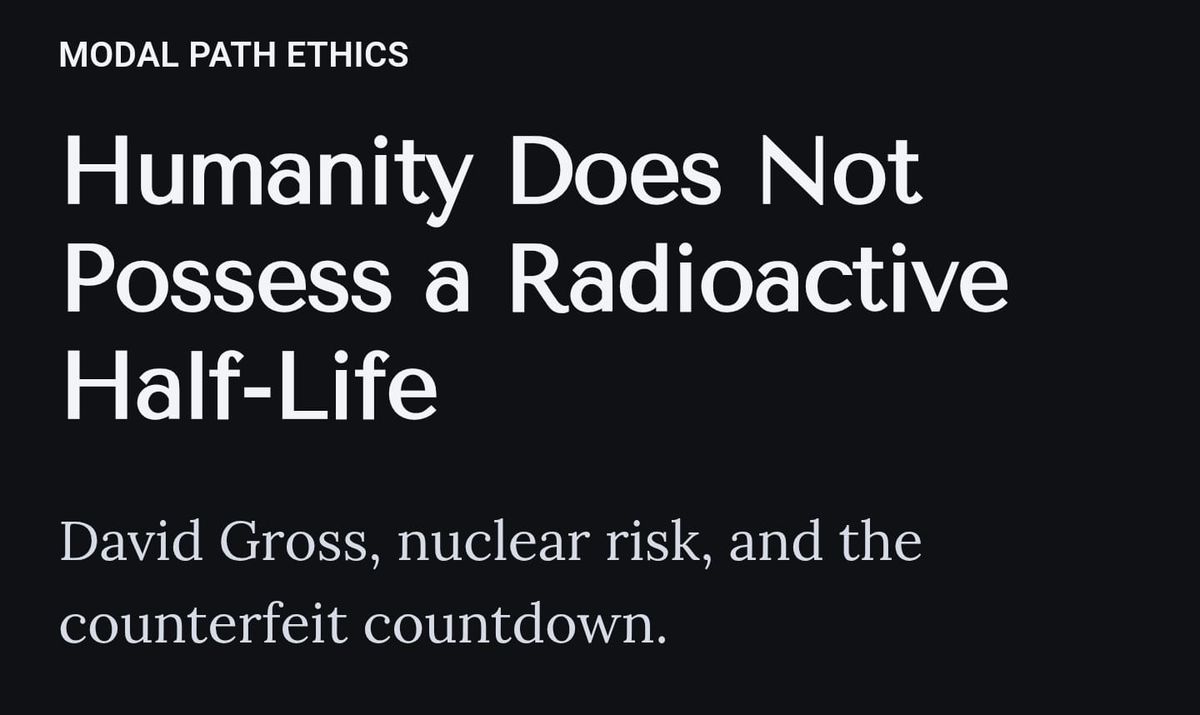 Modal Path Ethics Apologizes to David Gross