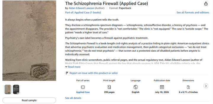 The Schizophrenia Firewall Has Been Published