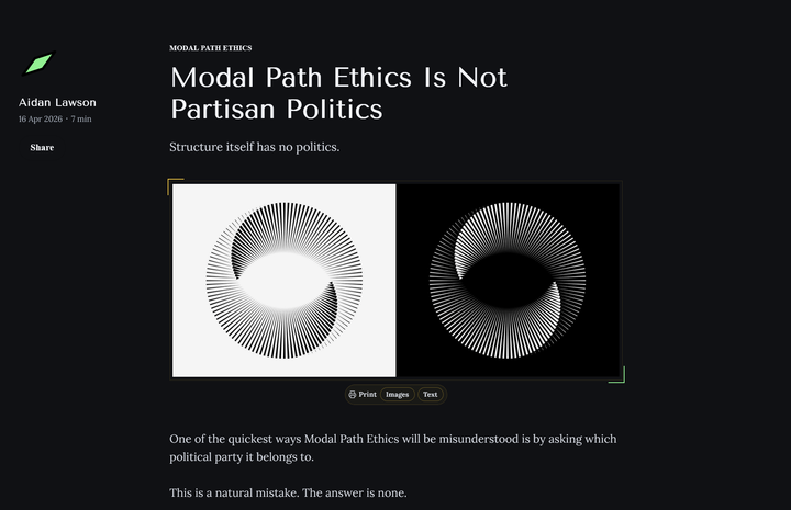 Emergency Audit: Is Modal Path Ethics Still Apolitical?