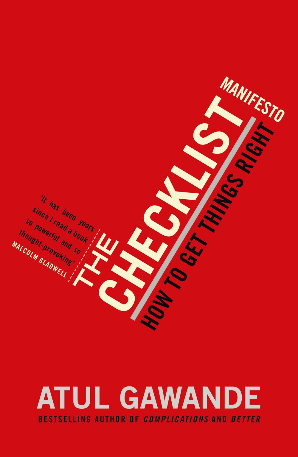 Book cover: The Checklist Manifesto by Atul Gawande