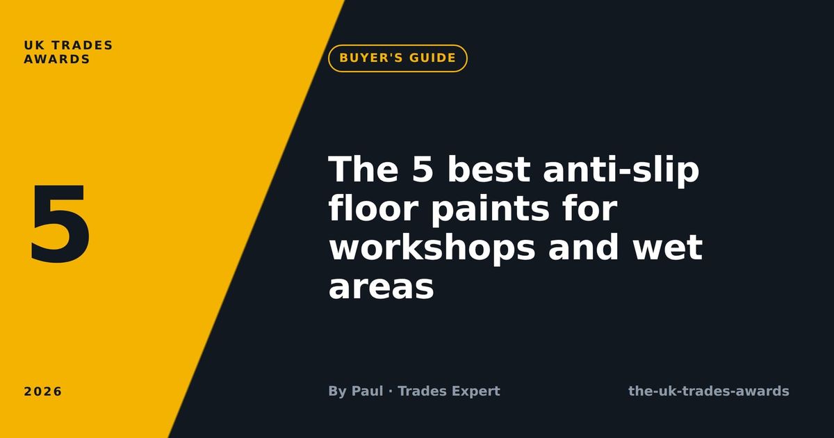 The 5 best anti-slip floor paints for workshops and wet areas