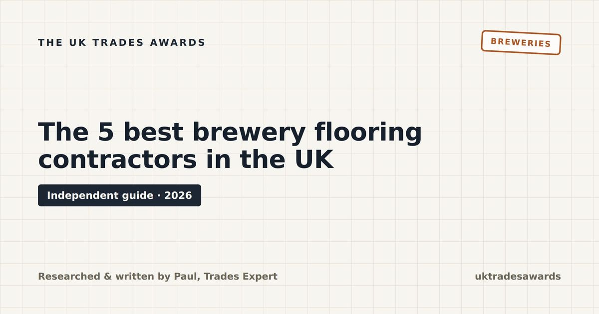 The 5 best brewery flooring contractors in the UK (2026)