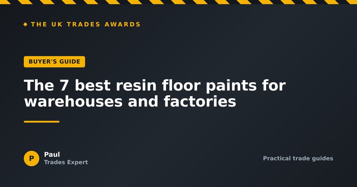 The 7 best resin floor paints for warehouses and factories