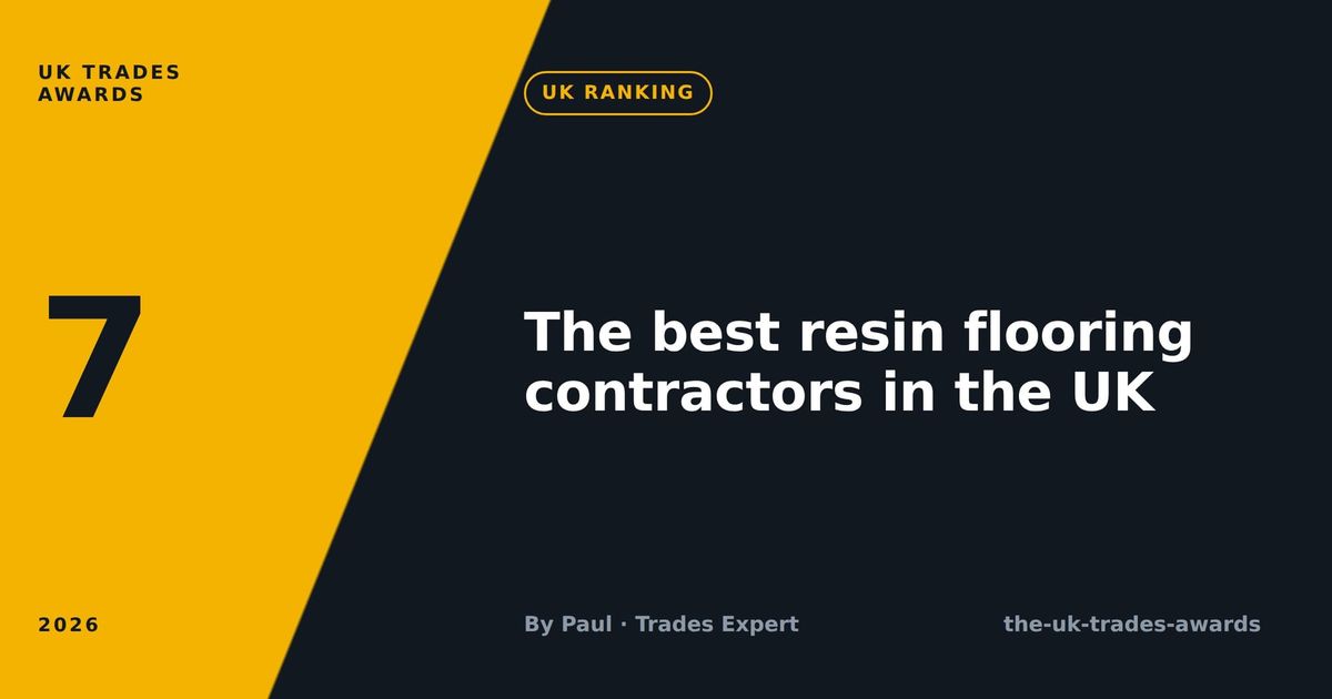 The 7 best resin flooring contractors in the UK (2026)