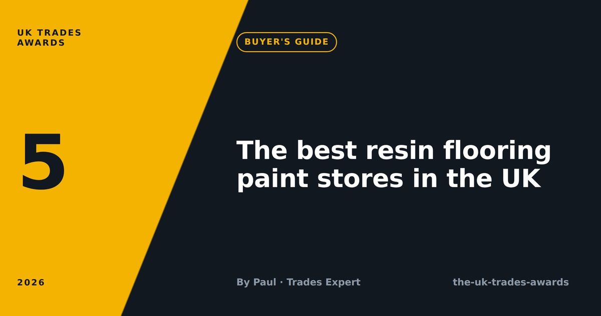 The 5 best resin flooring paint stores in the UK (2026)