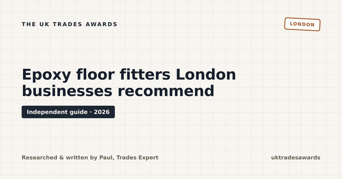 5 epoxy floor fitters London businesses actually recommend