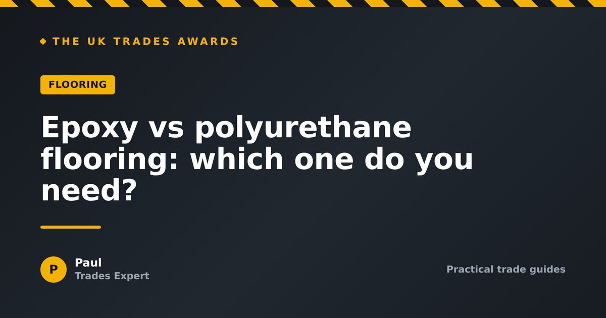 Epoxy vs polyurethane flooring: which one do you need?
