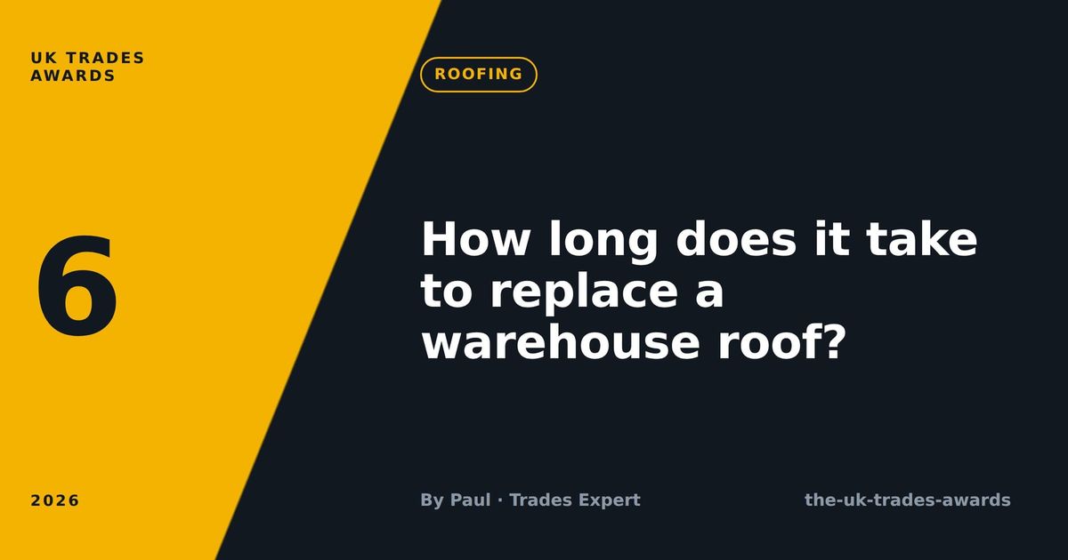 How long does it take to replace a warehouse roof?