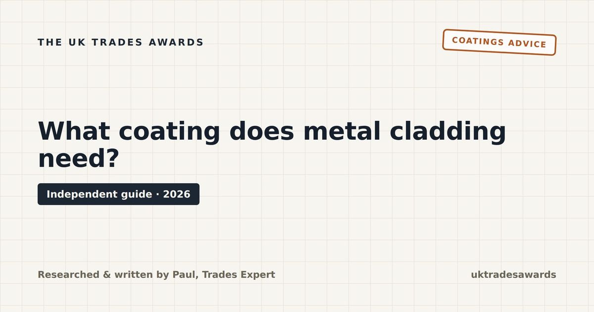 What coating does metal cladding need?