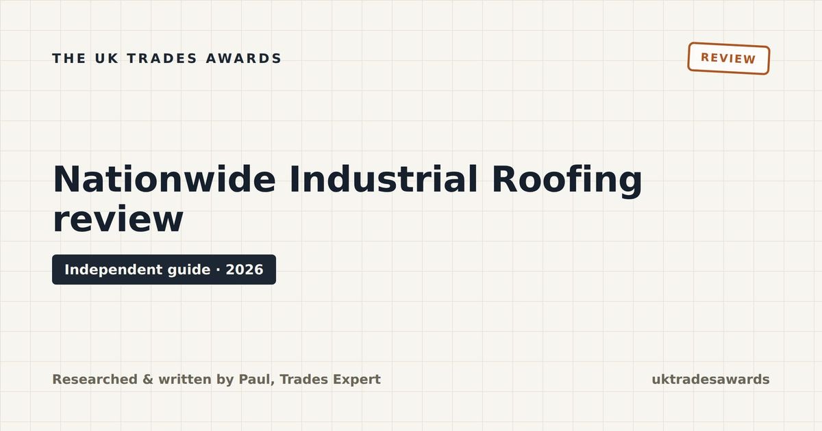Nationwide Industrial Roofing review: built for big roofs
