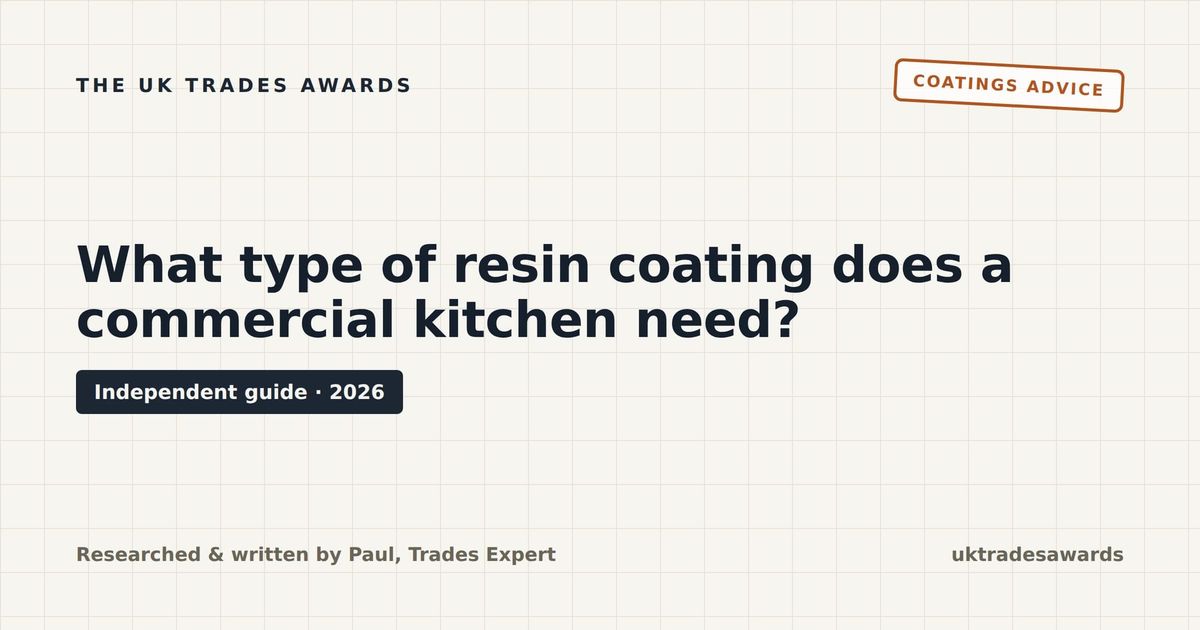 What type of resin coating does a commercial kitchen need?