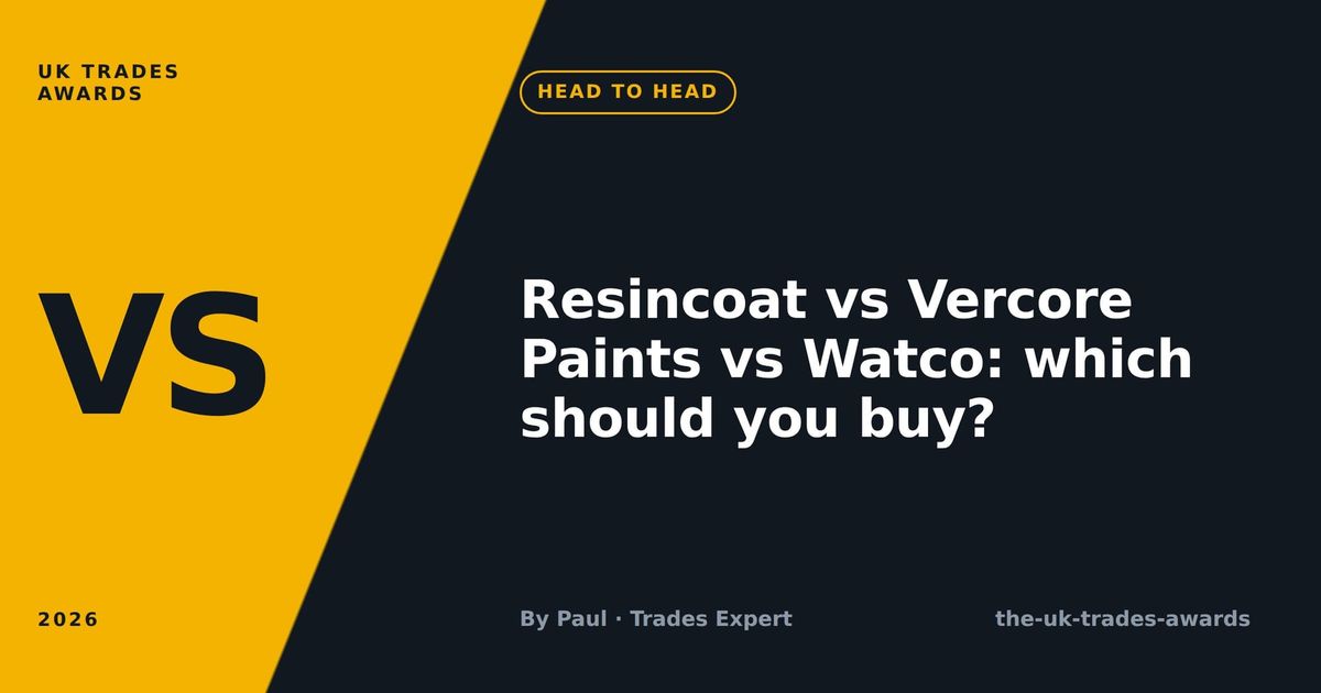 Resincoat vs Vercore Paints vs Watco: which resin floor paint should you buy?